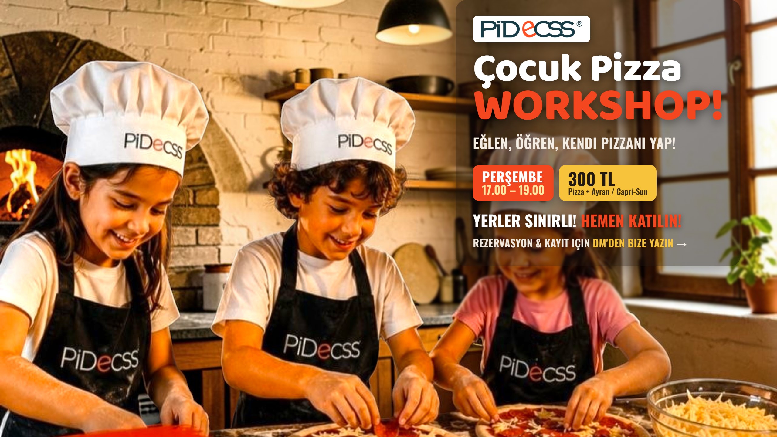 Atelier KIDS de fabrication de pizza